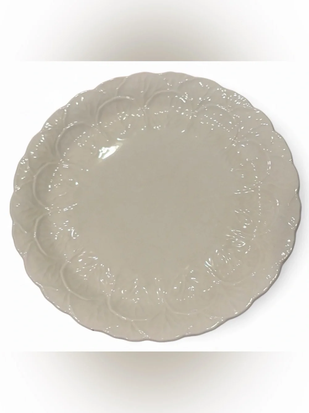 Wedgwood Countryware Bone China White Cabbage Leaf Dinner Plate Dish Tableware